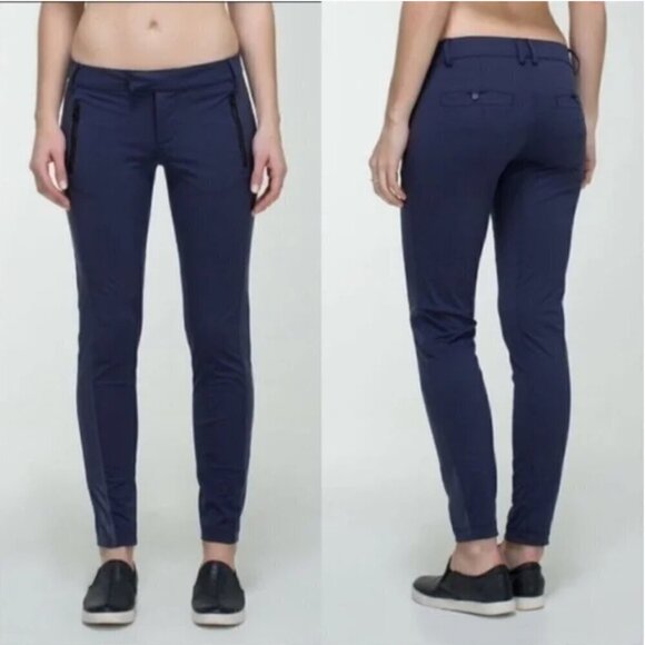 Lululemon Pants Here To There Cadet Womens Size 6 Navy Blue Panel - Picture 1 of 16